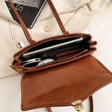 Solid Leather Handbag For Women High quality Leather Tote Bags 2024 Vintage Trend Shoulder Bag Women's Underarm Bag