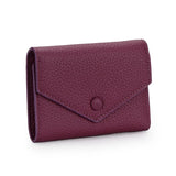 Genuine Leather Women's Foldable Cowhide Short Wallet Fashion Envelope Triple Fold Purse Wallet