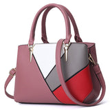 lovefery Fashion Square PU Leather Women Hand Bag Geometric Design Patchwork Color Female Shoulder Bag Crossbody Bag