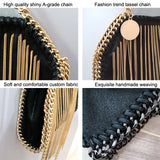 Designer Fashion Trend Handbag One Shoulder Crossbody Tassel Chain  Messenger Dinner Bags for Women