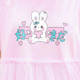 LoveFery Tiny Heart Bunny Fairycore Princessscore Dress