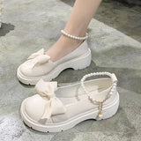 lovefery Women Thick Platform Mary Janes Lolita Shoes Party Pumps Summer New Sandals Bow Chain Mujer Shoes Fashion Oxford Zapatos