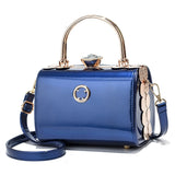 LoveFery - Fashion Retro Barrel-shaped Women Shoulder Bag PU Leather Sequin Female Handbag Plaid Design Crossbody Bags