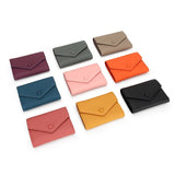 Genuine Leather Women's Foldable Cowhide Short Wallet Fashion Envelope Triple Fold Purse Wallet