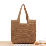 LoveFery - Fashion Straw Women Shoulder Bags Paper Woven Female Handbags Large Capacity Summer Beach Straw Bags Casual Tote Purses