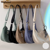 LoveFery - Shoulder Bags Women Solid Harajuku All-match Simple Multifunction Ulzzang Handbags Large Capacity Hobos Cross-body Bag Teens Ins