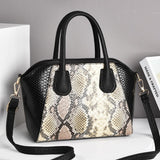 LoveFery - Fashion Quality Snake Print Women's Bag New European and American Retro Shell Handbag Fashion Messenger Bag Lady Shoulder Bag