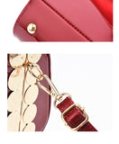 LoveFery - Fashion Retro Barrel-shaped Women Shoulder Bag PU Leather Sequin Female Handbag Plaid Design Crossbody Bags