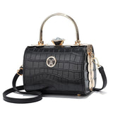 LoveFery - Fashion Retro Barrel-shaped Women Shoulder Bag PU Leather Sequin Female Handbag Plaid Design Crossbody Bags