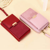 LoveFery - Women&#39;s Messenger Bag Shoulder Mobile Phone Bags Small PU Leather Crossbody Wallet Ladies Card Holder Coin Purse Female