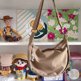 LoveFery - Shoulder Bags Women Solid Harajuku All-match Simple Multifunction Ulzzang Handbags Large Capacity Hobos Cross-body Bag Teens Ins