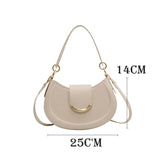 LoveFery - Half Moon Women Shoulder Bags Winter Simple Design Stylish Underarm Bag New High Quality Handbags Purse