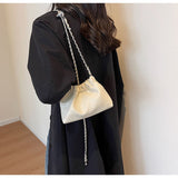 lovefery -  New Popular Bag Women'S Fashion High-End Retro Solid Color Shoulder Bag Super Popular All-Match Chain Crossbody Bucket Bag