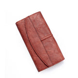 LoveFery - Vintage Trifold Wallet Women Long PU Leather Wallet Female Clutch Purse Hasp Female Phone Bag Girl Card Bags Ladies High Quality