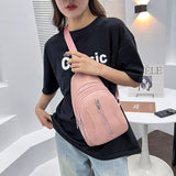 lovefery - Women Bag Retro Fashion Bag Female New Trend Messenger Simple Girl Chest Bag Lady Shoulder Bag Pure Color Crossbody Pack