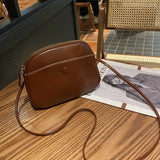 Fashion Simple Genuine Leather Crossbody Bag Top Layer Cowhide Zipper Women Small Square Bag Daily Casual Versatile Shoulder Bag