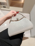 Evening Bag For Women Elegant Glitter Pleated Ladies Clutch Luxury Party Wedding Shoulder Crossbody Bags Banquet Handbag