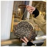 LoveFery - Brand Women Shoulder Bag Small Leopard Printed Crossbody Bag Kiss Lock Female Bag Luxury Ladies Handbag Purses