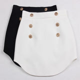 Lesia Mini Skirt with Gold Buttons