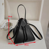 LoveFery - Hot sale Triangle Fashionable PU Leather Mini Crossbody Bags for Women Branded Handbags and Purses Lady Shoulder Hand Bag