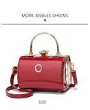 LoveFery - Fashion Retro Barrel-shaped Women Shoulder Bag PU Leather Sequin Female Handbag Plaid Design Crossbody Bags