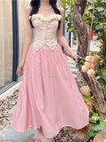 LoveFery Icing Rose Elf Corset Top and Skirt Bottoms Dress Set