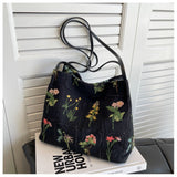 LoveFery - Luxury Brand Large Flowers Tote Bag New High-quality Fabric Women's Designer Handbag High Capacity Shoulder Bags