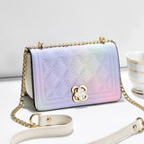 lovefery - New Listing Fashion Gradient Women's Small Square Bag Chain Shoulder Messenger Bag Women's Flip Shoulder Bag Designer Brand Bags