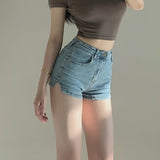 lovefery Leisure, Lazy, Popular Temperament, Fashion Trend, New Summer Hong Kong Style Jeans, Shorts, And Handsome Women