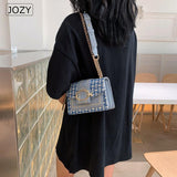 LoveFery - Trendy Wide Strap Shoulder Bags For Women Luxury Designer Lady Handbags And Purses Fashion Chain Messenger Crossbody Bags