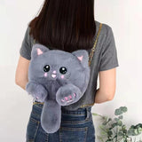 lovefery - New Fashion Plush Bag Women Animal Cat Shoulder Bag Girls Cute Fur Mobile Phone Bag Female Purse