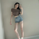 lovefery Leisure, Lazy, Popular Temperament, Fashion Trend, New Summer Hong Kong Style Jeans, Shorts, And Handsome Women