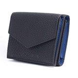 LoveFery - Short Three Fold Leather Wallet New Fashion Women's Cowhide Cabinet Color Contrast Multi Card Pocket Wallet