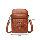 LoveFery - Fashion Women Soft PU Leather Solid Color Crossbody Shoulder Messenger Bag Casual Ladies Small Handbags Flap Coin Purse