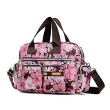 LoveFery - Ladies Messenger Bag Casual Handbag Shoulder Large Capacity Waterproof Tote Bag Flower Printed Bags Outdoor Picnic Bag For Women