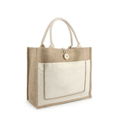 LoveFery - Women Linen Luxury Tote Large Capacity Female Casual Shoulder Bag Lady Daily Handbag Fresh Beach Shopping Bag