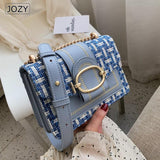 LoveFery - Trendy Wide Strap Shoulder Bags For Women Luxury Designer Lady Handbags And Purses Fashion Chain Messenger Crossbody Bags