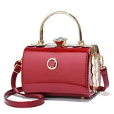 LoveFery - Fashion Retro Barrel-shaped Women Shoulder Bag PU Leather Sequin Female Handbag Plaid Design Crossbody Bags