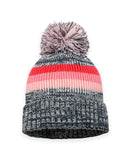 lovefery Sunrise Striped Pom Beanie - Heather Navy