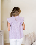 Tatum Smocked Lace Babydoll Top - Lilac