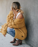 Tender Loving Care Knit Cardigan - Mustard