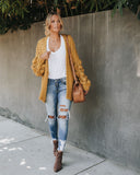 Tender Loving Care Knit Cardigan - Mustard