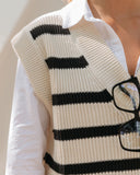 Verdi Cotton Blend Striped Sweater Vest