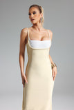 lovefery Virginia Patchwork Midi Bandage Dress