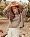 Walker Ribbed Crop Turtleneck Sweater