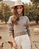 Walker Ribbed Crop Turtleneck Sweater