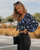 Walk The Moon Floral Crop Blouse