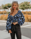 Walk The Moon Floral Crop Blouse