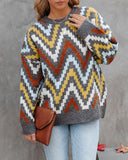 We Vibe Knit Chevron Sweater