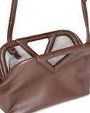 Willa Faux Leather Crossbody Bag - Chocolate